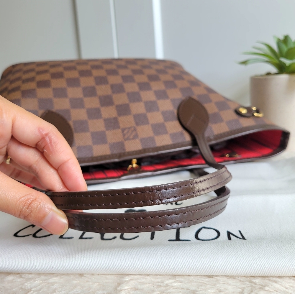 💕CLASSIC Tote Bag LOUIS VUITTON Neverfull PM Damier Ebene - Picture 5 of 16